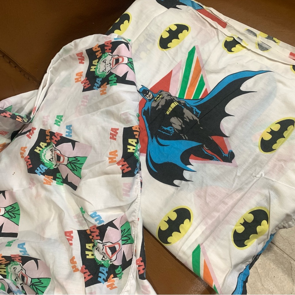 Vintage 1989 DC Comics Batman & Joker Twin Sheet Set